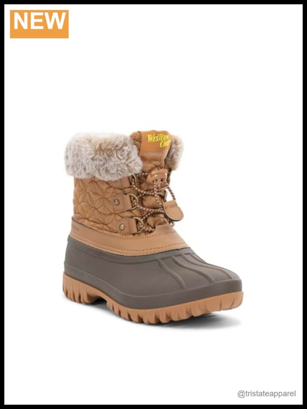 Waterproof Insulated Ankle Snow Boots with Faux Fur Collar Memory Foam